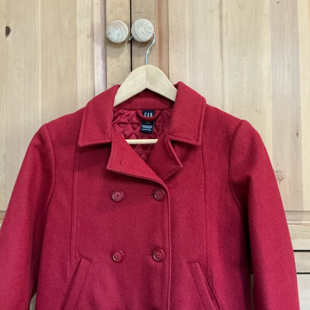 GAP Girls Vibrant Red Pea Coat